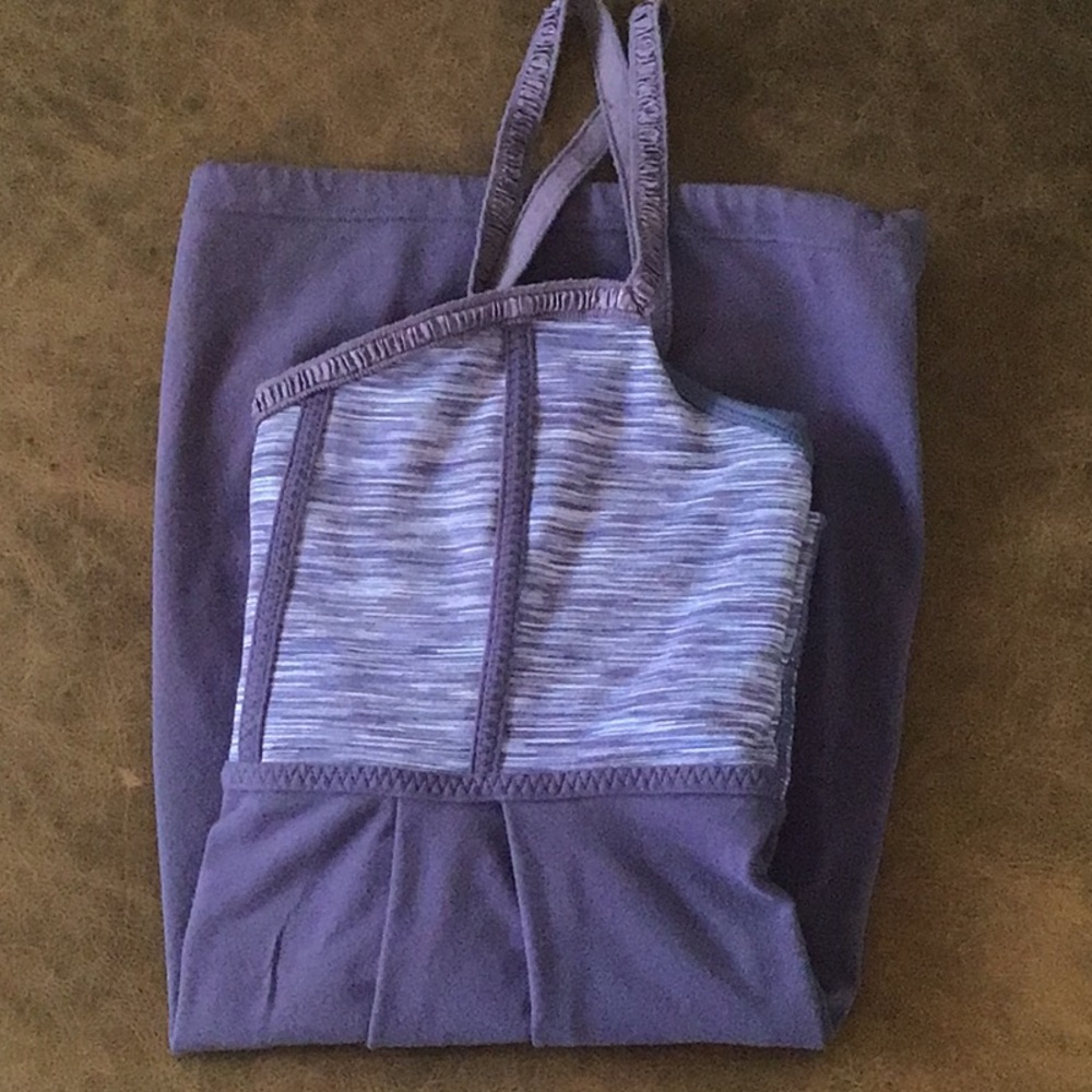 Lululemon Two Tone Blue Long Tank